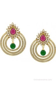 Hyderabad Jewels Beautiful Pearl Copper Dangle Earring